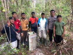 Pemda Lingga Pasang Patok Batas Desa Bakong-Tg irat