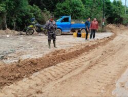 Akses Jalan Rusak Penghubung Tiga Desa di Singkep Barat Selesai Diperbaiki