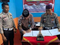 Disdikpora Lingga dan Satlantas Polres Lingga Teken MoU Bersama